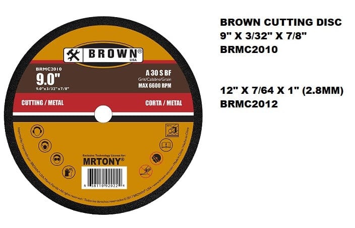 Brown's Cutting Disc, Blade Flat Cutting Metal Brown's Cutting Disc, Blade Flat Cutting Metal